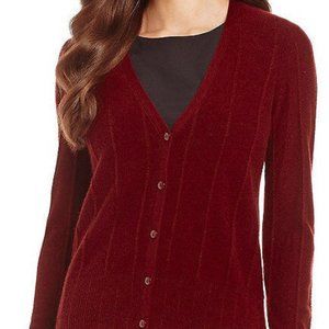 Alex Marie 100% Cashmere Cardigan Garnet Size S MSRP $99